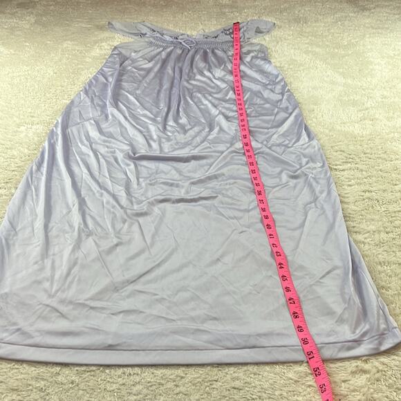 Vintage Fashion Inn lavender embroidered maxi slip nightgown, size med - Picture 4 of 8